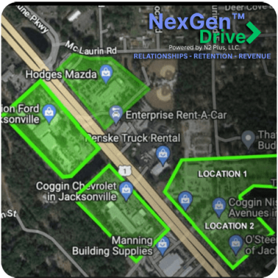 Geofencing technology provided by N2 Plus LLC